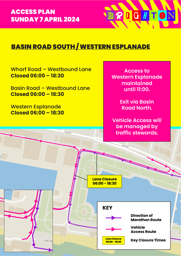 Brighton Marathon Road Closures 2025 Dates 